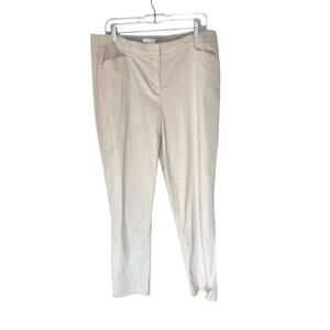 J. Jill Live in Chino Khaki Tan Casual Straight Leg Trouser‎ Pants Size 14 Tall